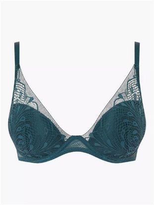 Picture of Passionata Thelma Plunge Bra - Ming Blue (SALE)-LAST ONE REMAINING