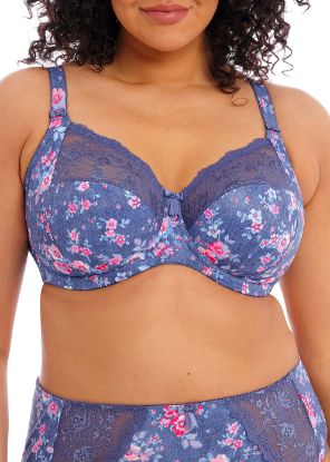 Picture of Elomi Morgan Full cup Bra - Discontinued - Denim Floral (SALE)