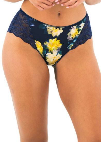 Picture of Fantasie-Lucia Matching Short Brief - Navy/Lemon (SALE)