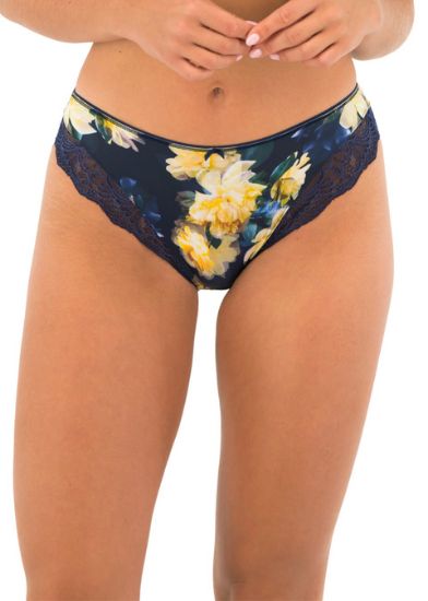 Picture of Fantasie-Lucia Matching Brief - Navy/Lemon (SALE)